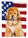 Tibetan Mastiff Patriotic Garden Flag Mailbox Decorative Yard Banner Outside Patio Artwork for Flower Beds, Garden Size, Multicolor