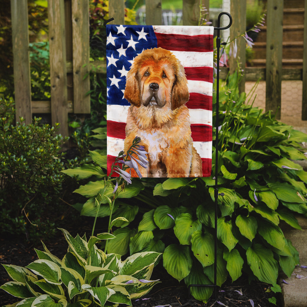 Tibetan Mastiff Patriotic Garden Flag Mailbox Decorative Yard Banner Outside Patio Artwork for Flower Beds, Garden Size, Multicolor