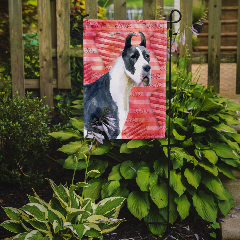 Harlequin Great Dane Love Garden Flag Mailbox Decorative Yard Banner Outside Patio Artwork for Flower Beds, Garden Size, Multicolor
