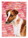 Smooth Fox Terrier Love Garden Flag Mailbox Decorative Yard Banner Outside Patio Artwork for Flower Beds, Garden Size, Multicolor