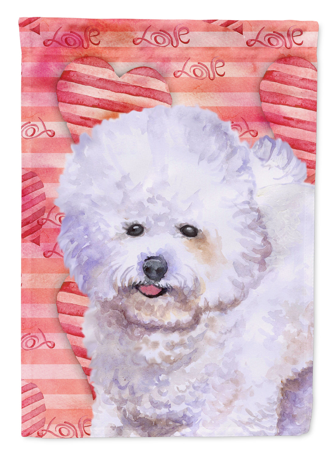 Bichon Frise Love Garden Flag Mailbox Decorative Yard Banner Outside Patio Artwork for Flower Beds, Garden Size, Multicolor