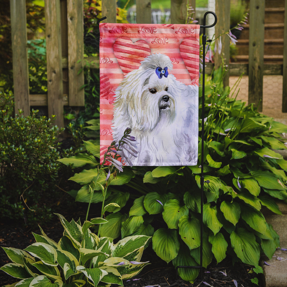 Maltese Love Garden Flag Mailbox Decorative Yard Banner Outside Patio Artwork for Flower Beds, Garden Size, Multicolor