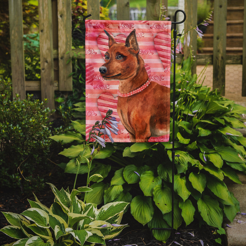 Miniature Pinscher Love Garden Flag Mailbox Decorative Yard Banner Outside Patio Artwork for Flower Beds, Garden Size, Multicolor
