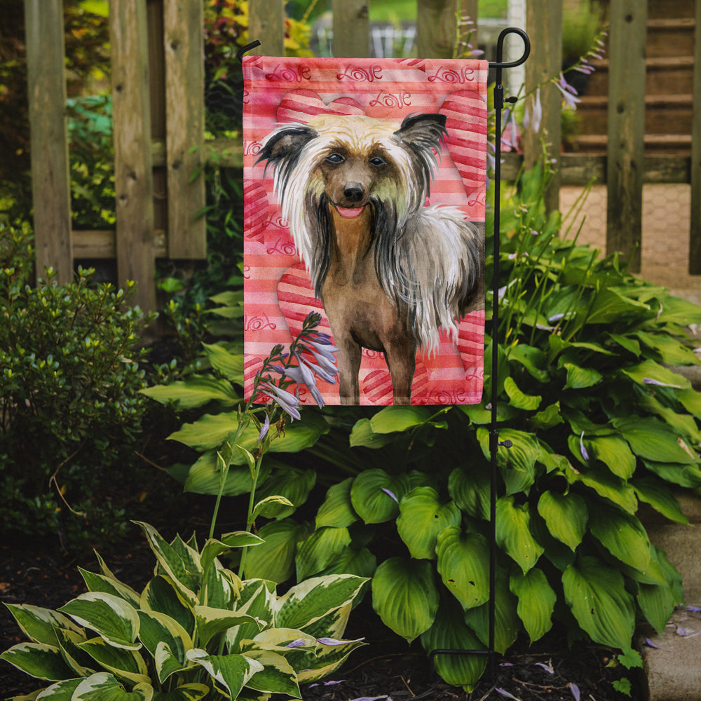 Chinese Crested Love Garden Flag Mailbox Decorative Yard Banner Outside Patio Artwork for Flower Beds, Garden Size, Multicolor