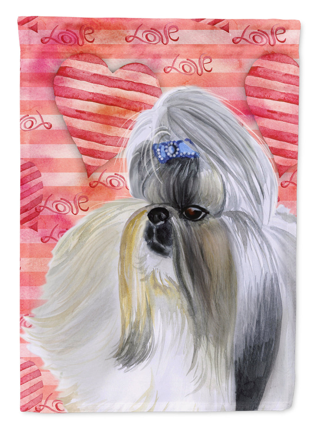 Shih Tzu Love Garden Flag Mailbox Decorative Yard Banner Outside Patio Artwork for Flower Beds, Garden Size, Multicolor