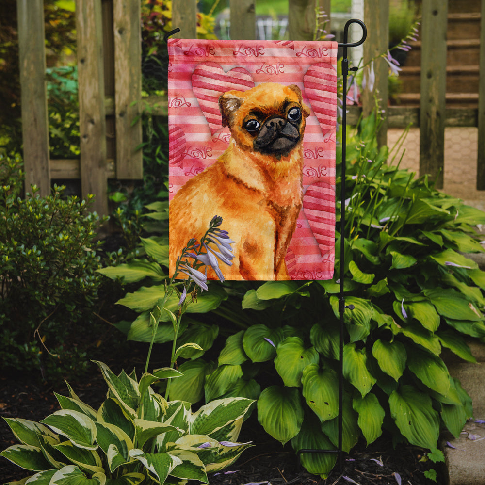 Small Brabant Griffon Love Garden Flag Mailbox Decorative Yard Banner Outside Patio Artwork for Flower Beds, Garden Size, Multicolor