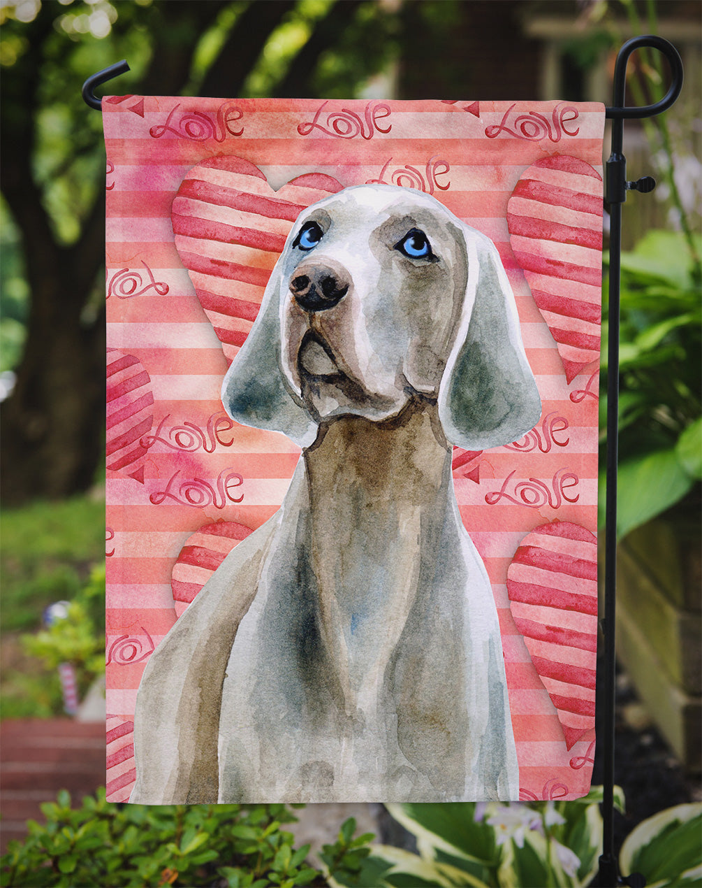 Weimaraner Love Garden Flag Mailbox Decorative Yard Banner Outside Patio Artwork for Flower Beds, Garden Size, Multicolor