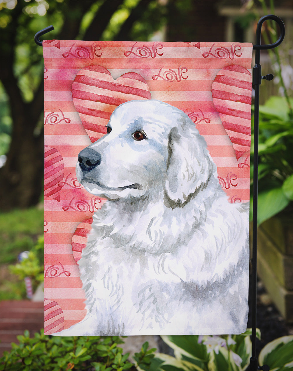 Maremma Sheepdog Love Garden Flag Mailbox Decorative Yard Banner Outside Patio Artwork for Flower Beds, Garden Size, Multicolor