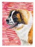 Saint Bernard Love Garden Flag Mailbox Decorative Yard Banner Outside Patio Artwork for Flower Beds, Garden Size, Multicolor