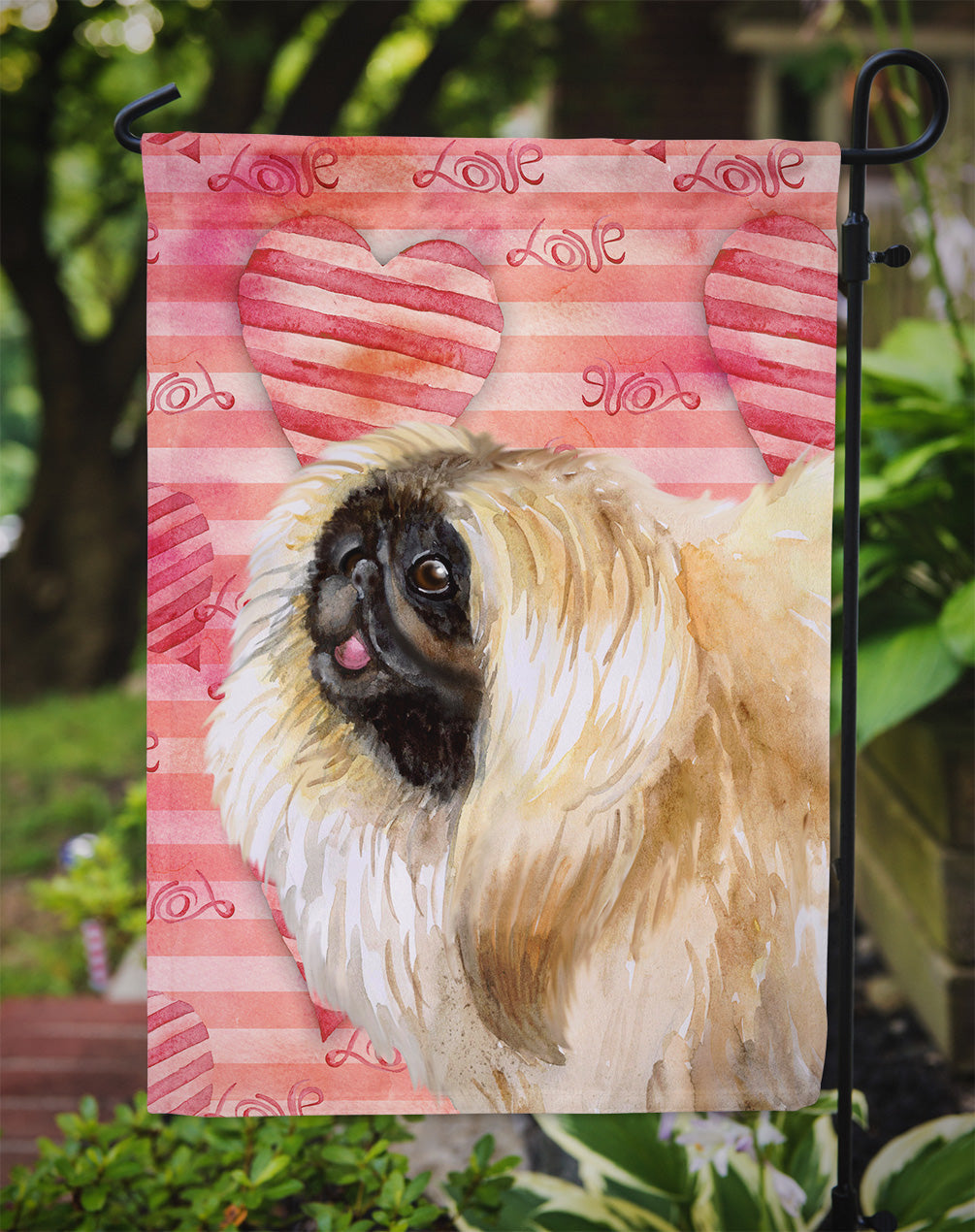 Pekingese Love Garden Flag Mailbox Decorative Yard Banner Outside Patio Artwork for Flower Beds, Garden Size, Multicolor