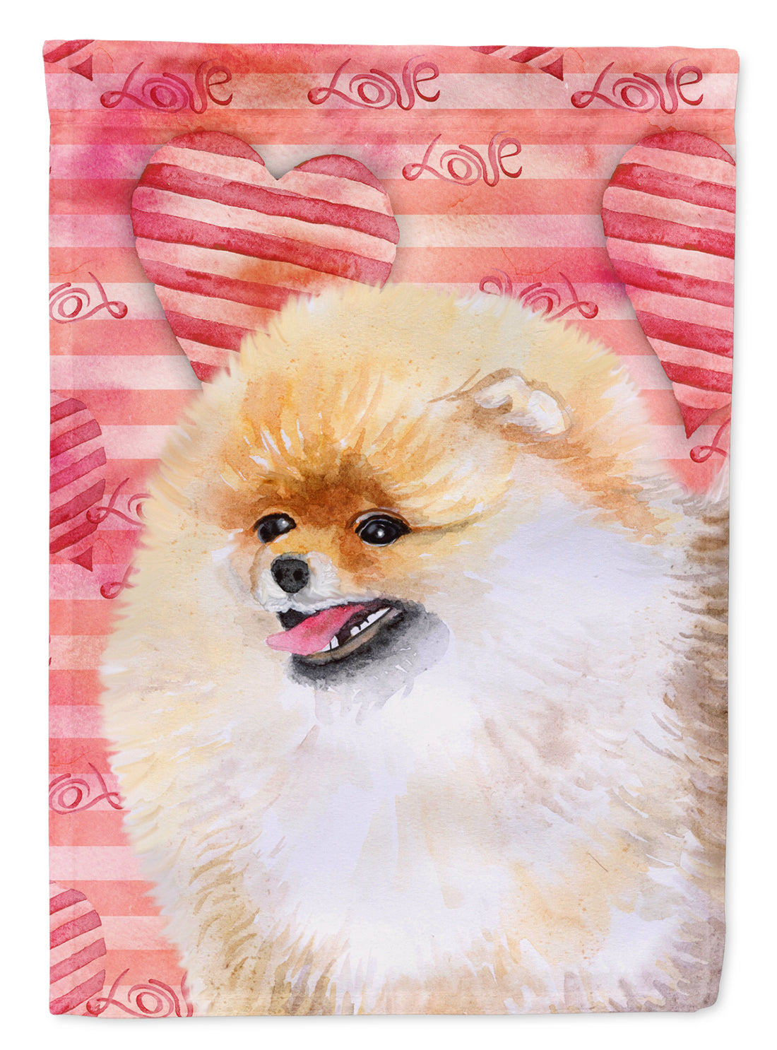 Pomeranian Love Garden Flag Mailbox Decorative Yard Banner Outside Patio Artwork for Flower Beds, Garden Size, Multicolor