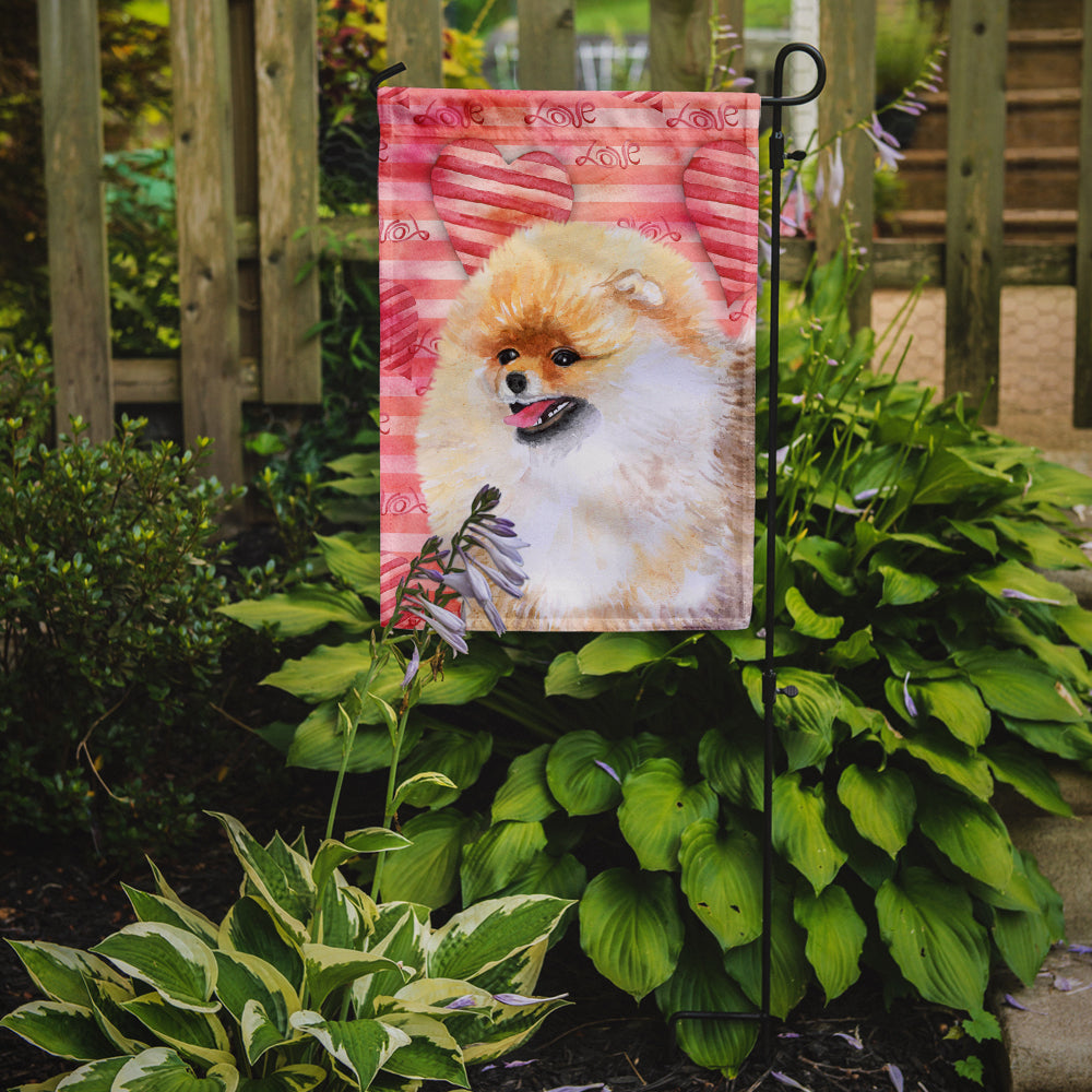 Pomeranian Love Garden Flag Mailbox Decorative Yard Banner Outside Patio Artwork for Flower Beds, Garden Size, Multicolor