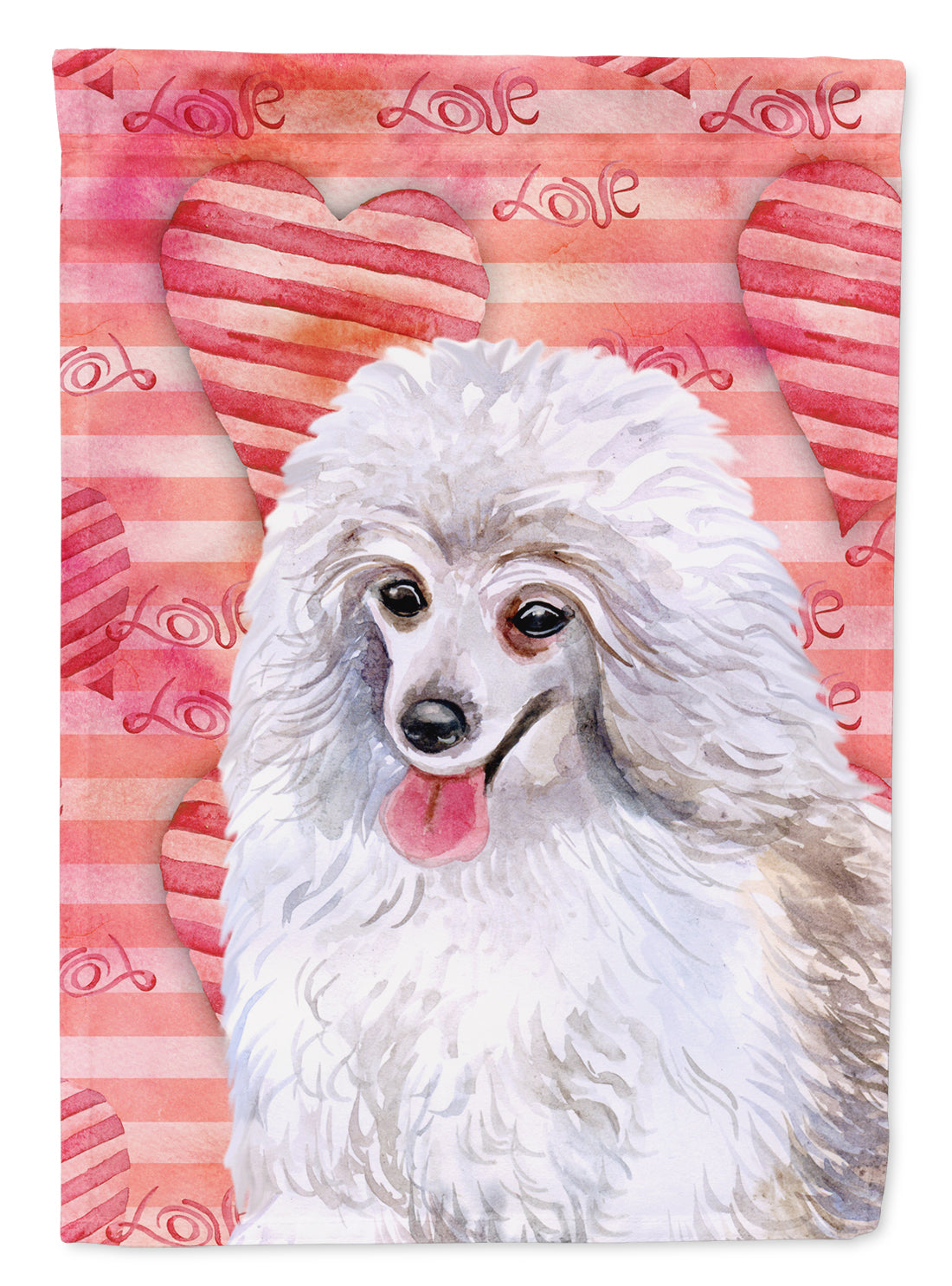 Medium White Poodle Love Garden Flag Mailbox Decorative Yard Banner Outside Patio Artwork for Flower Beds, Garden Size, Multicolor