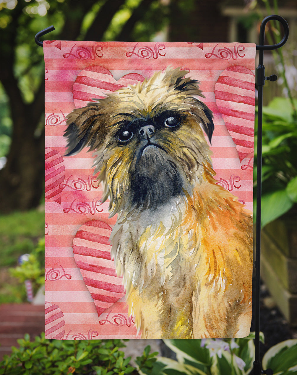 Brussels Griffon Love Garden Flag Mailbox Decorative Yard Banner Outside Patio Artwork for Flower Beds, Garden Size, Multicolor