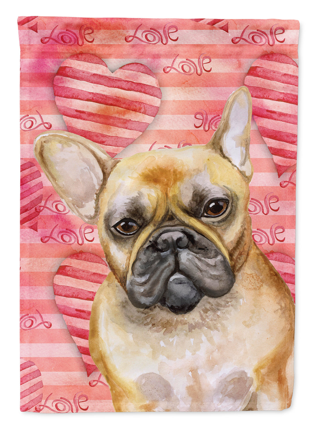 French Bulldog Love Garden Flag Mailbox Decorative Yard Banner Outside Patio Artwork for Flower Beds, Garden Size, Multicolor