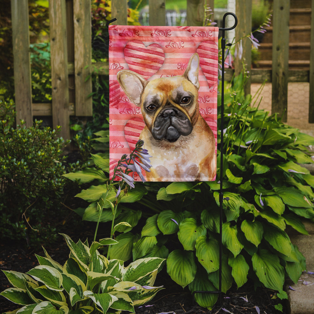 French Bulldog Love Garden Flag Mailbox Decorative Yard Banner Outside Patio Artwork for Flower Beds, Garden Size, Multicolor