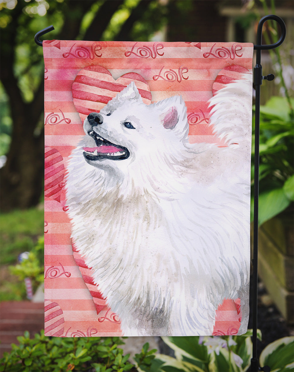 Samoyed Love Garden Flag Mailbox Decorative Yard Banner Outside Patio Artwork for Flower Beds, Garden Size, Multicolor