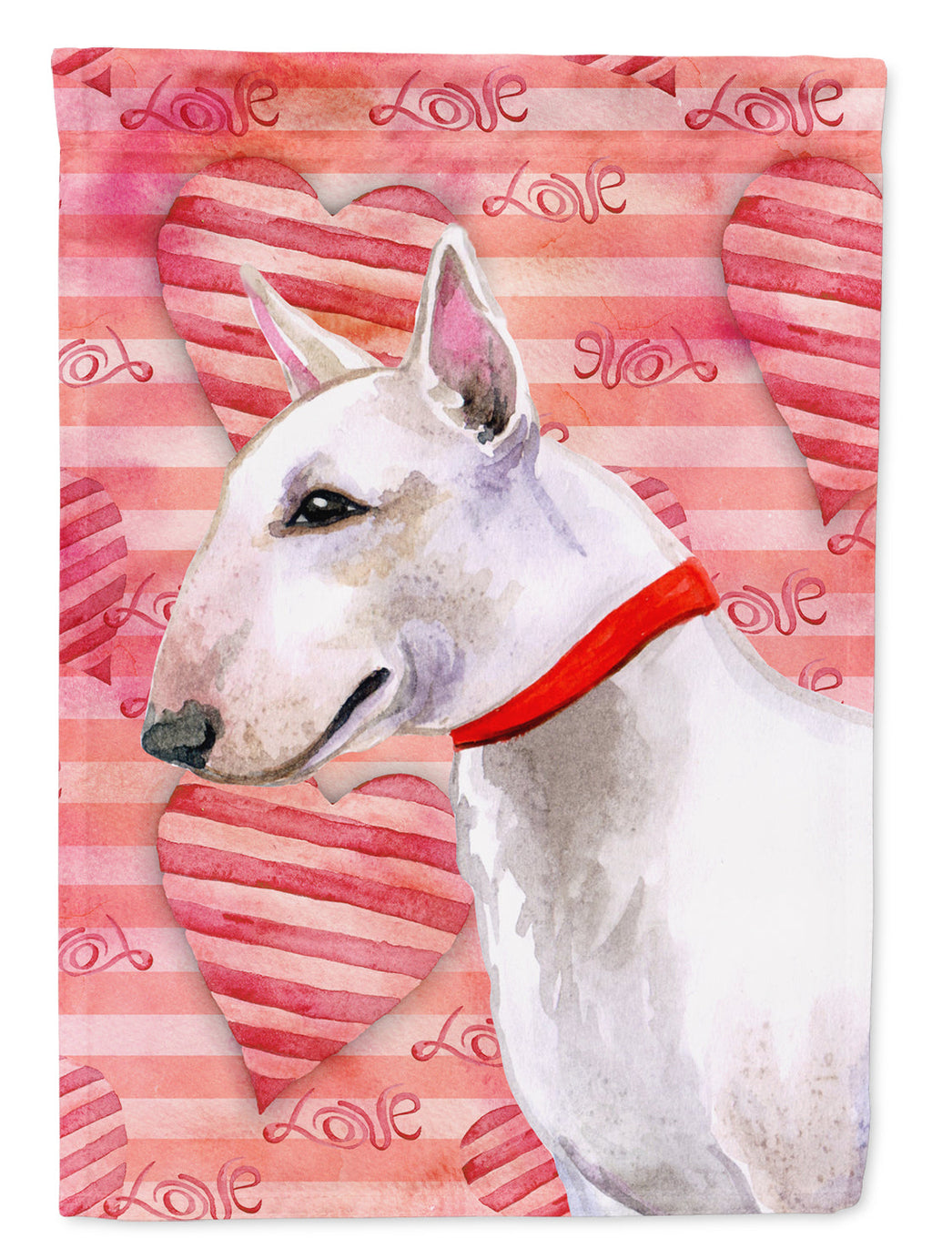 Bull Terrier Love Garden Flag Mailbox Decorative Yard Banner Outside Patio Artwork for Flower Beds, Garden Size, Multicolor
