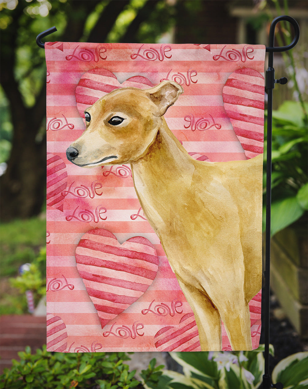 Italian Greyhound Love Garden Flag Mailbox Decorative Yard Banner Outside Patio Artwork for Flower Beds, Garden Size, Multicolor