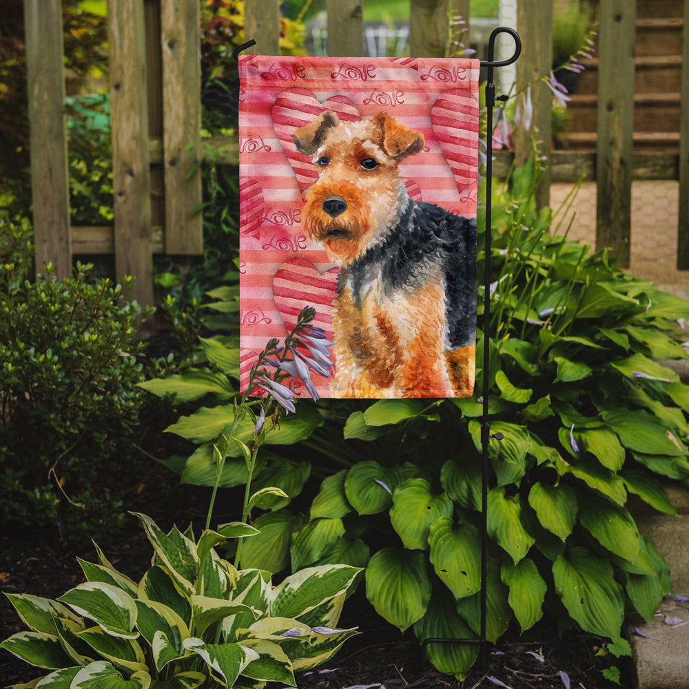 Welsh Terrier Love Garden Flag Mailbox Decorative Yard Banner Outside Patio Artwork for Flower Beds, Garden Size, Multicolor