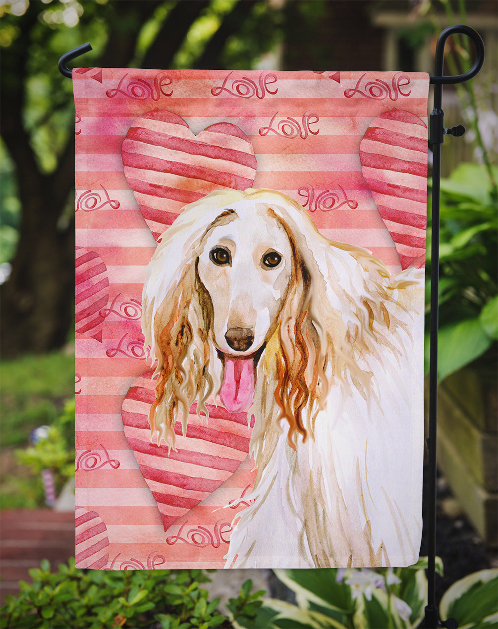 Afghan Hound Love Garden Flag Mailbox Decorative Yard Banner Outside Patio Artwork for Flower Beds, Garden Size, Multicolor