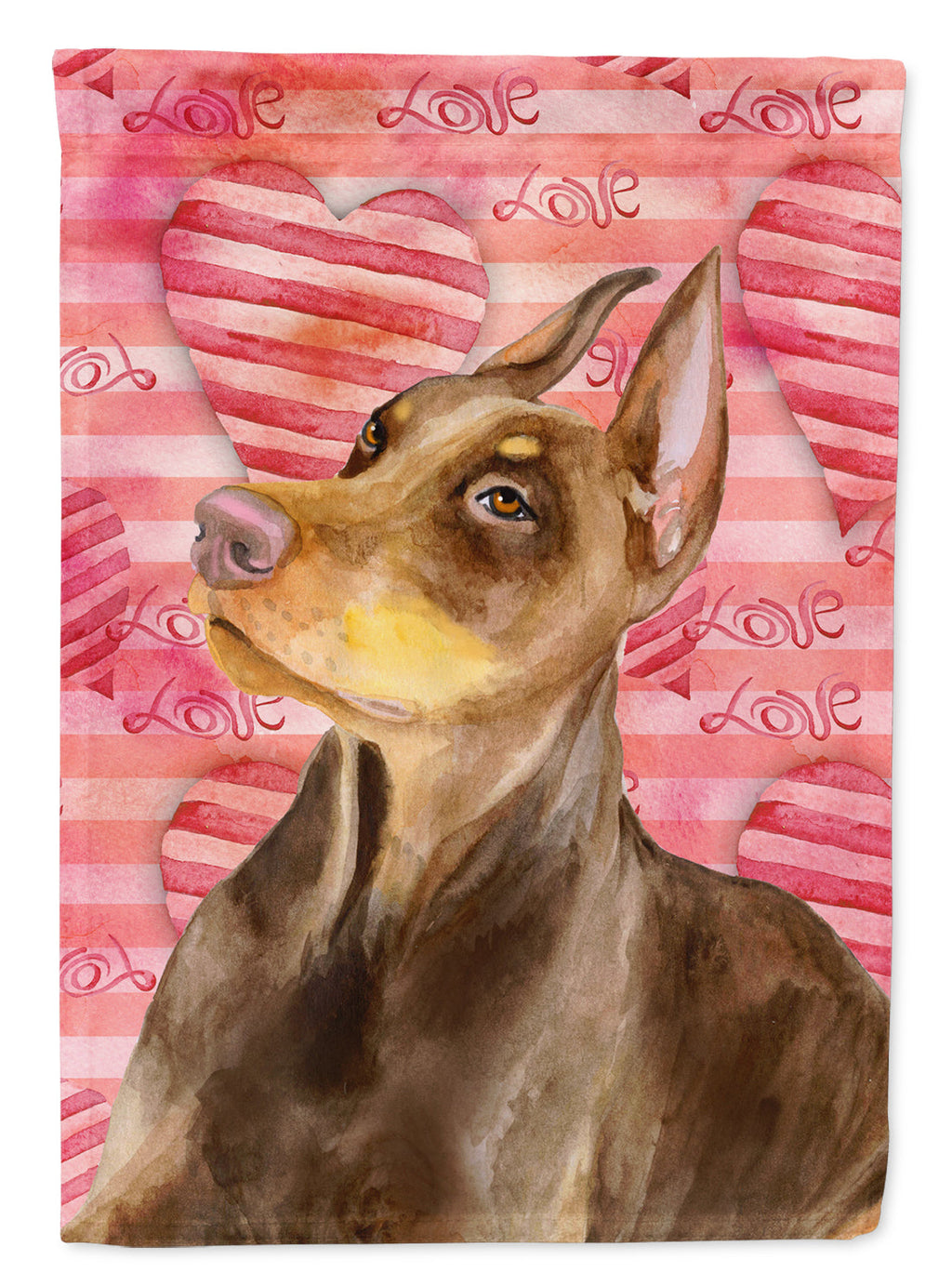 Doberman Pinscher Love Garden Flag Mailbox Decorative Yard Banner Outside Patio Artwork for Flower Beds, Garden Size, Multicolor