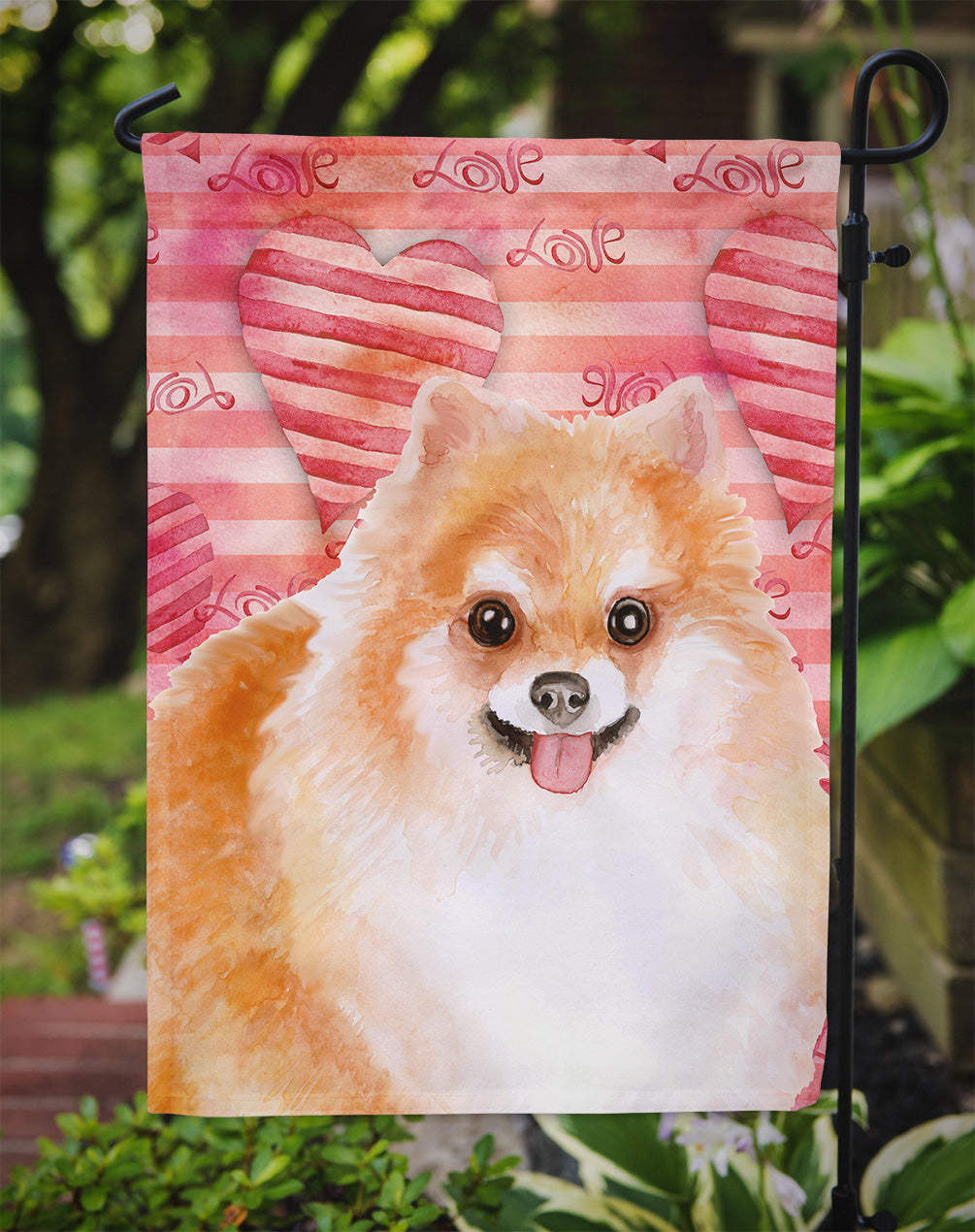 Pomeranian #2 Love Garden Flag Mailbox Decorative Yard Banner Outside Patio Artwork for Flower Beds, Garden Size, Multicolor