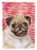 Fawn Pug Love Garden Flag Mailbox Decorative Yard Banner Outside Patio Artwork for Flower Beds, Garden Size, Multicolor