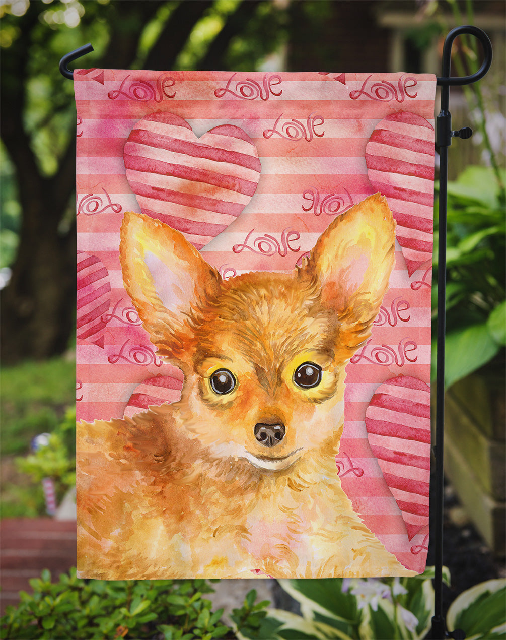 Toy Terrier Love Garden Flag Mailbox Decorative Yard Banner Outside Patio Artwork for Flower Beds, Garden Size, Multicolor