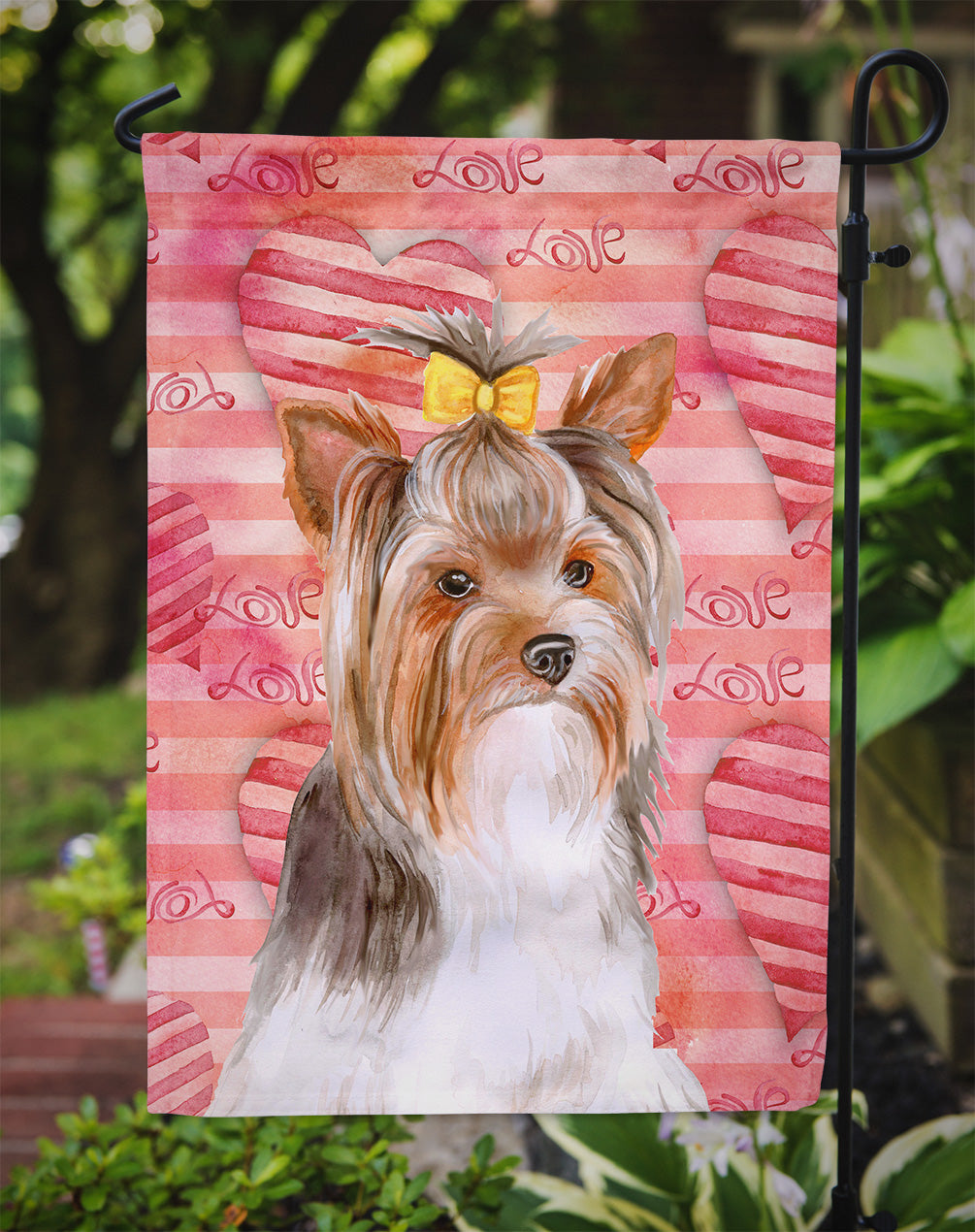 Yorkshire Terrier #2 Love Garden Flag Mailbox Decorative Yard Banner Outside Patio Artwork for Flower Beds, Garden Size, Multicolor