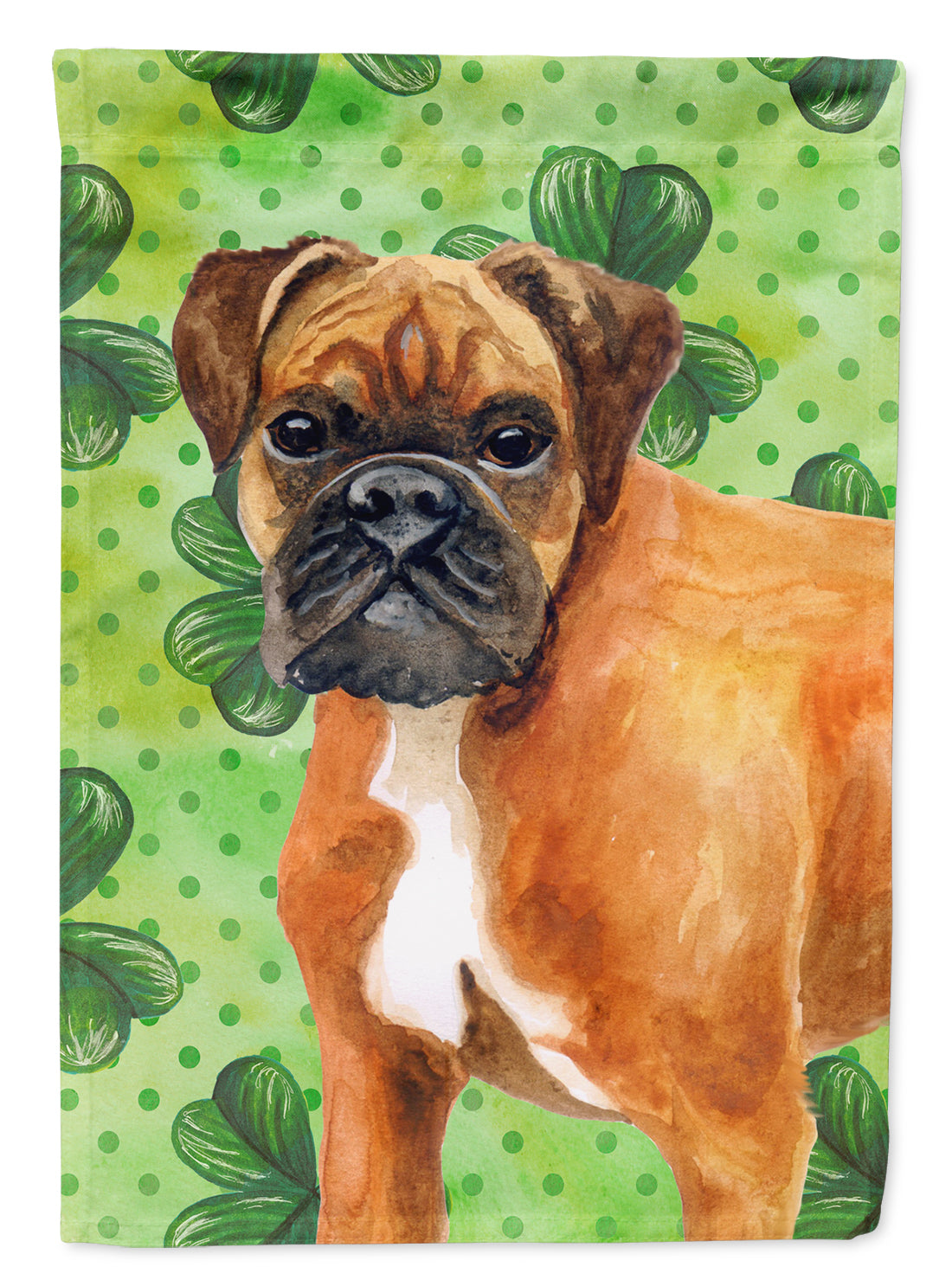 German Boxer St Patrick's Garden Flag Mailbox Decorative Yard Banner Outside Patio Artwork for Flower Beds, Garden Size, Multicolor