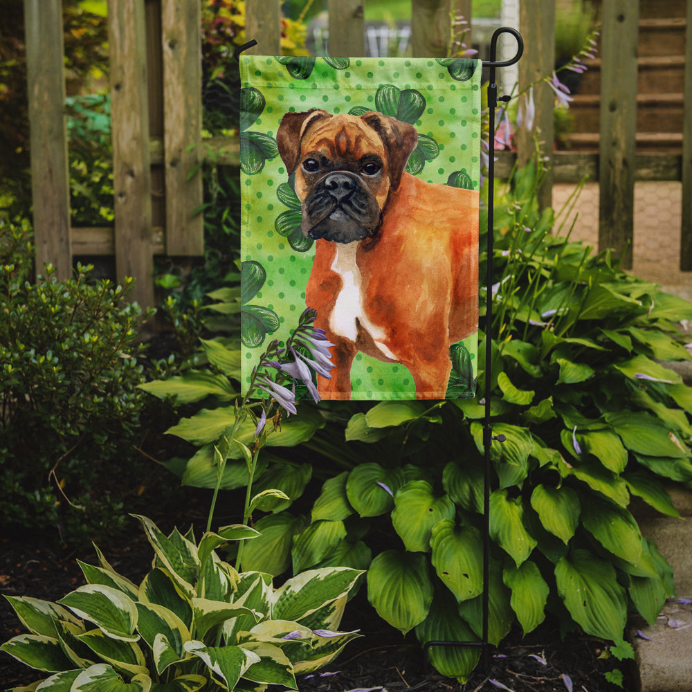 German Boxer St Patrick's Garden Flag Mailbox Decorative Yard Banner Outside Patio Artwork for Flower Beds, Garden Size, Multicolor