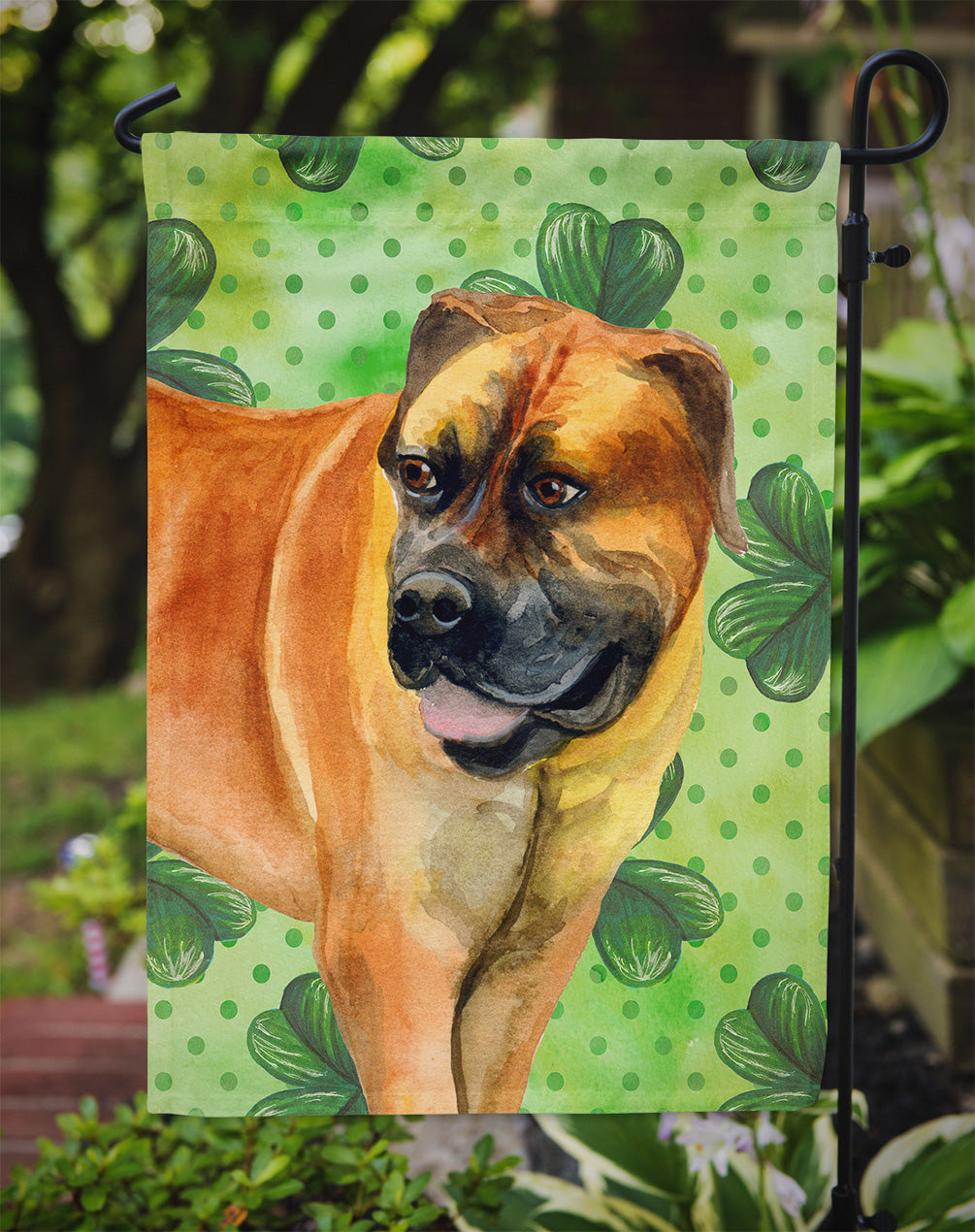 Boerboel Mastiff St Patrick's Garden Flag Mailbox Decorative Yard Banner Outside Patio Artwork for Flower Beds, Garden Size, Multicolor