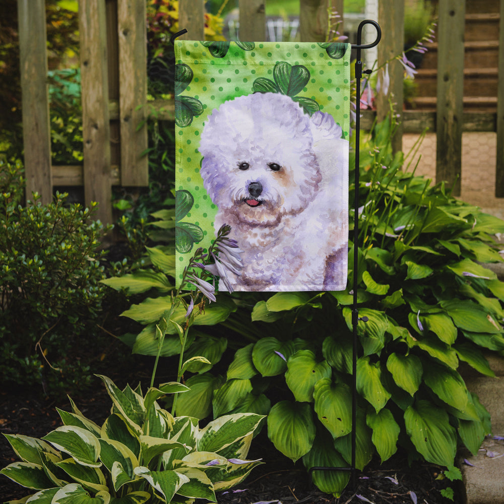 Bichon Frise St Patrick's Garden Flag Mailbox Decorative Yard Banner Outside Patio Artwork for Flower Beds, Garden Size, Multicolor