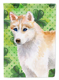 Siberian Husky St Patrick's Garden Flag Mailbox Decorative Yard Banner Outside Patio Artwork for Flower Beds, Garden Size, Multicolor
