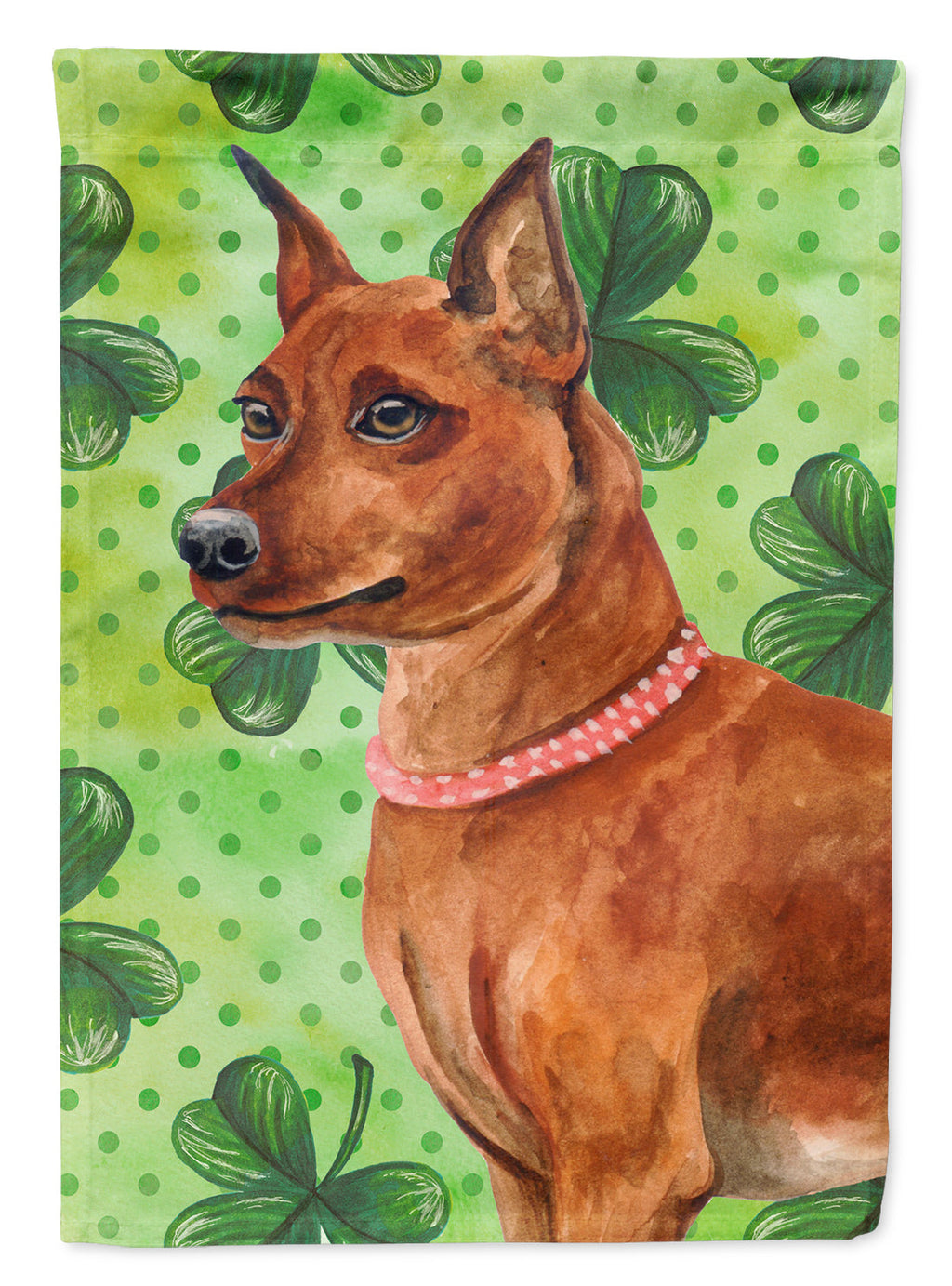 Miniature Pinscher St Patrick's Garden Flag Mailbox Decorative Yard Banner Outside Patio Artwork for Flower Beds, Garden Size, Multicolor