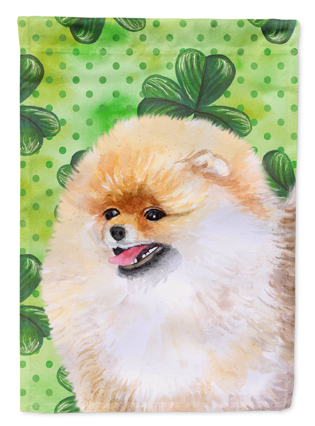 Pomeranian St Patrick's Garden Flag Mailbox Decorative Yard Banner Outside Patio Artwork for Flower Beds, Garden Size, Multicolor