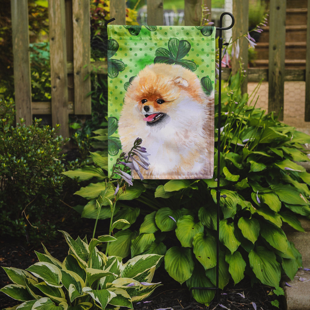 Pomeranian St Patrick's Garden Flag Mailbox Decorative Yard Banner Outside Patio Artwork for Flower Beds, Garden Size, Multicolor