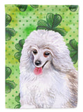 Medium White Poodle St Patrick's Garden Flag Mailbox Decorative Yard Banner Outside Patio Artwork for Flower Beds, Garden Size, Multicolor