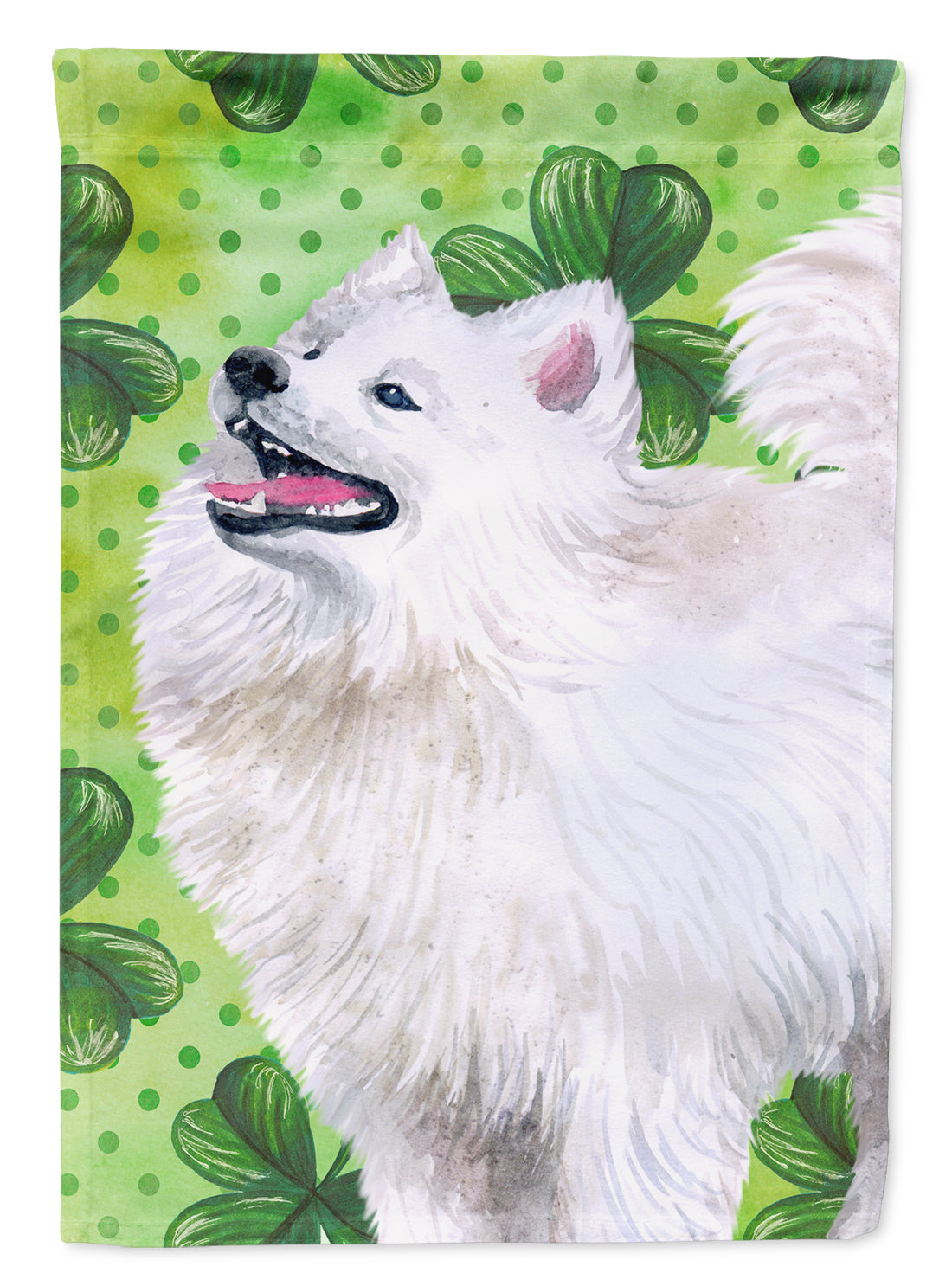 Samoyed St Patrick's Garden Flag Mailbox Decorative Yard Banner Outside Patio Artwork for Flower Beds, Garden Size, Multicolor