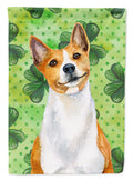 Basenji St Patrick's Garden Flag Mailbox Decorative Yard Banner Outside Patio Artwork for Flower Beds, Garden Size, Multicolor