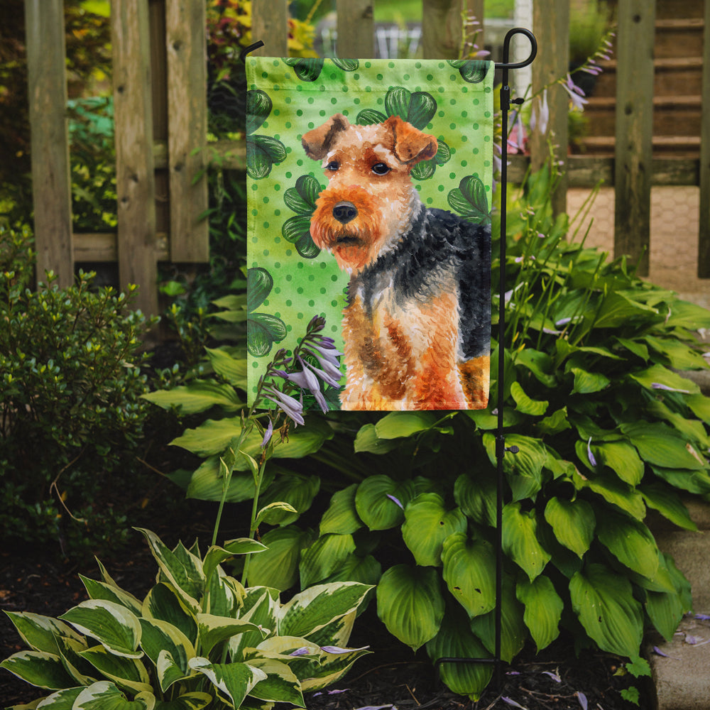 Welsh Terrier St Patrick's Garden Flag Mailbox Decorative Yard Banner Outside Patio Artwork for Flower Beds, Garden Size, Multicolor