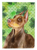 Doberman Pinscher St Patrick's Garden Flag Mailbox Decorative Yard Banner Outside Patio Artwork for Flower Beds, Garden Size, Multicolor