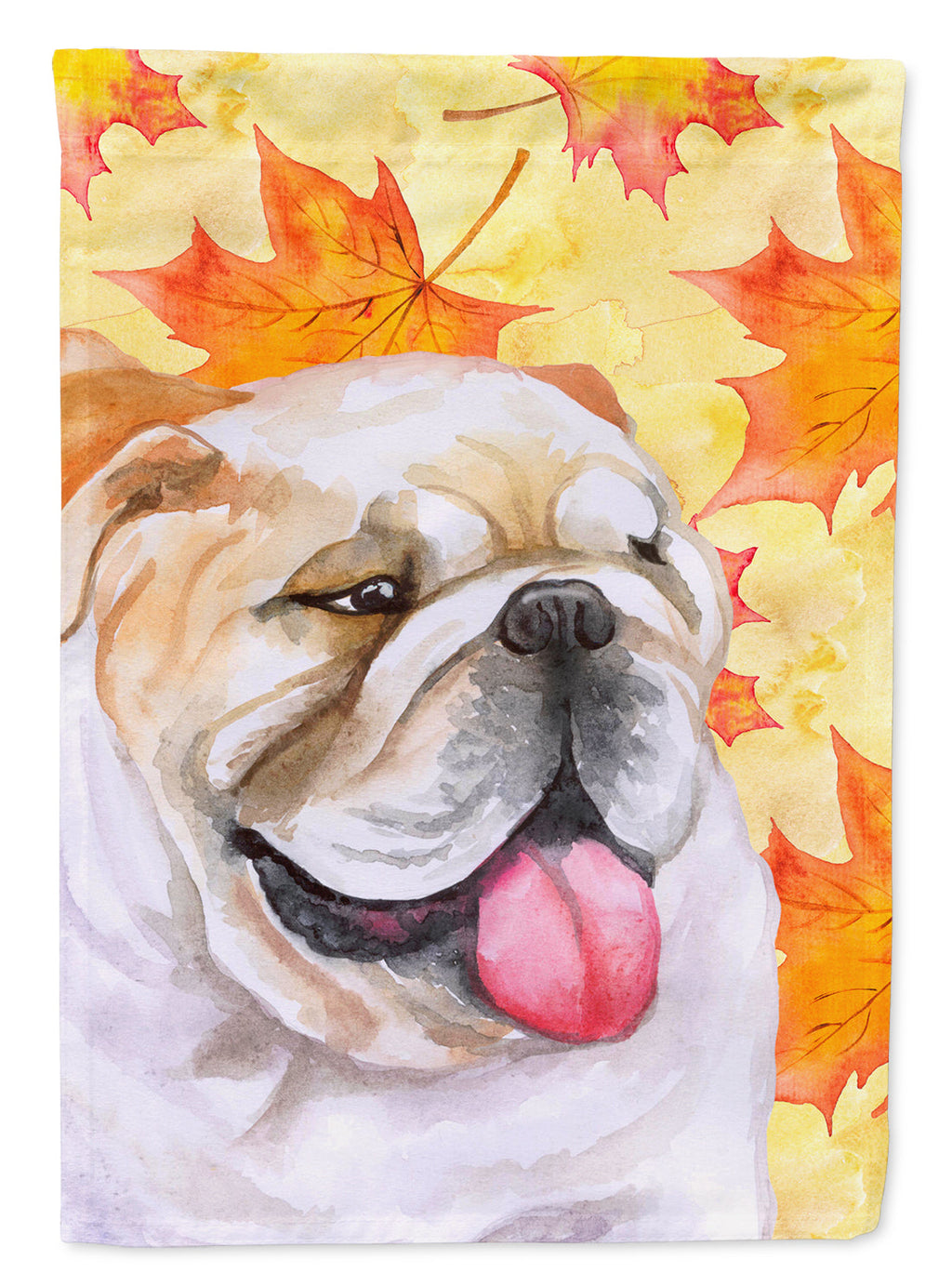 English Bulldog Fall Garden Flag Mailbox Decorative Yard Banner Outside Patio Artwork for Flower Beds, Garden Size, Multicolor