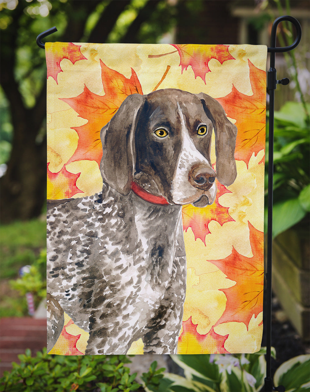 German Shorthaired Pointer Fall Garden Flag Mailbox Decorative Yard Banner Outside Patio Artwork for Flower Beds, Garden Size, Multicolor