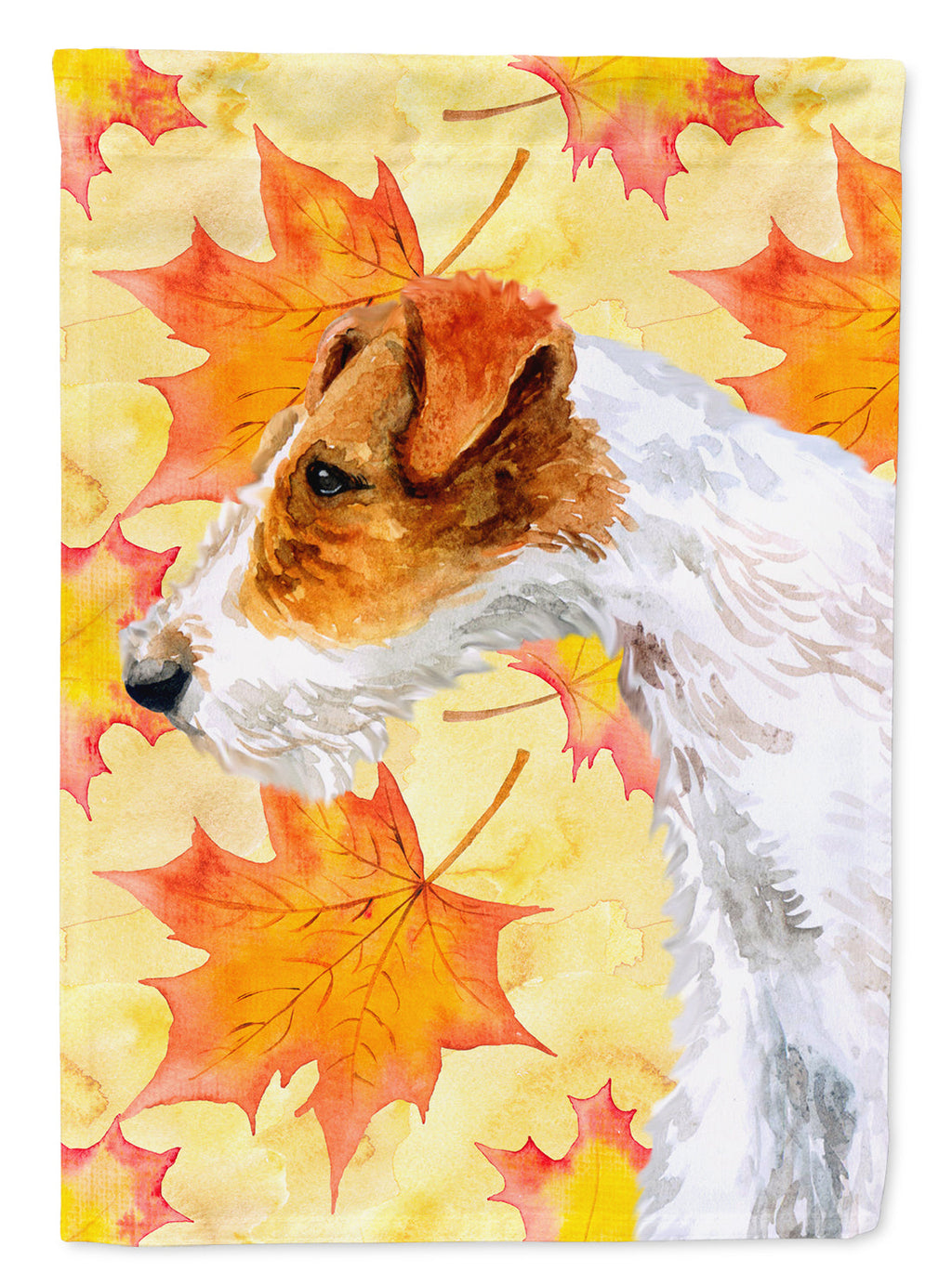 Fox Terrier Fall Garden Flag Mailbox Decorative Yard Banner Outside Patio Artwork for Flower Beds, Garden Size, Multicolor