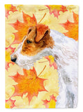 Fox Terrier Fall Garden Flag Mailbox Decorative Yard Banner Outside Patio Artwork for Flower Beds, Garden Size, Multicolor