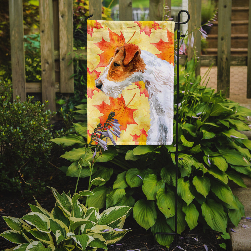 Fox Terrier Fall Garden Flag Mailbox Decorative Yard Banner Outside Patio Artwork for Flower Beds, Garden Size, Multicolor