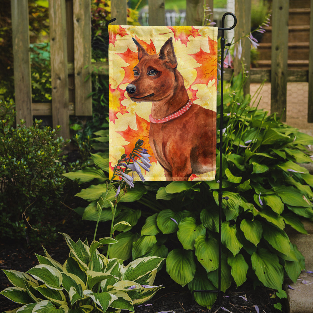 Miniature Pinscher Fall Garden Flag Mailbox Decorative Yard Banner Outside Patio Artwork for Flower Beds, Garden Size, Multicolor