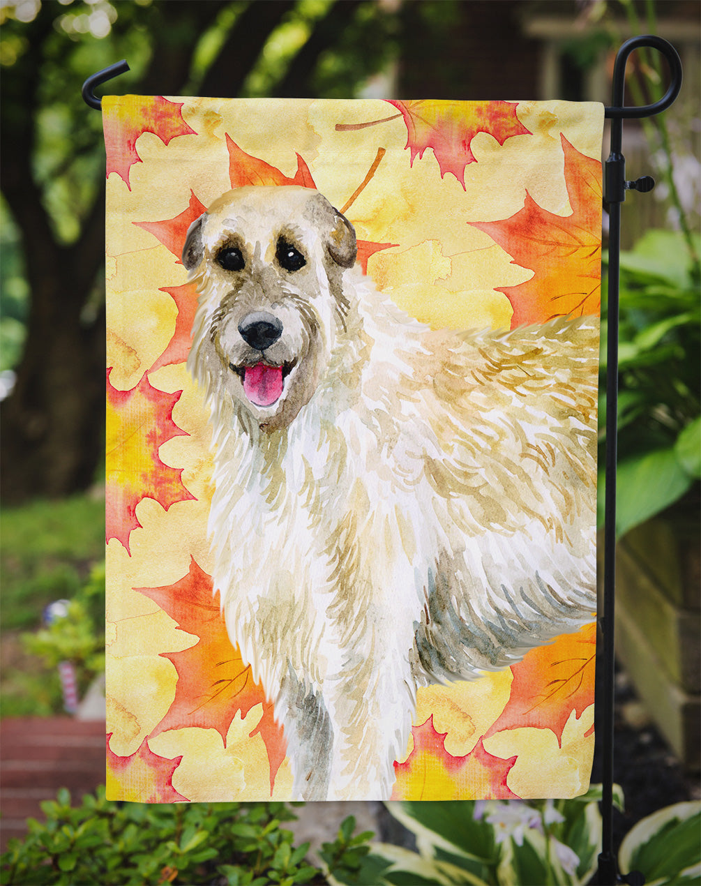 Irish Wolfhound Fall Garden Flag Mailbox Decorative Yard Banner Outside Patio Artwork for Flower Beds, Garden Size, Multicolor